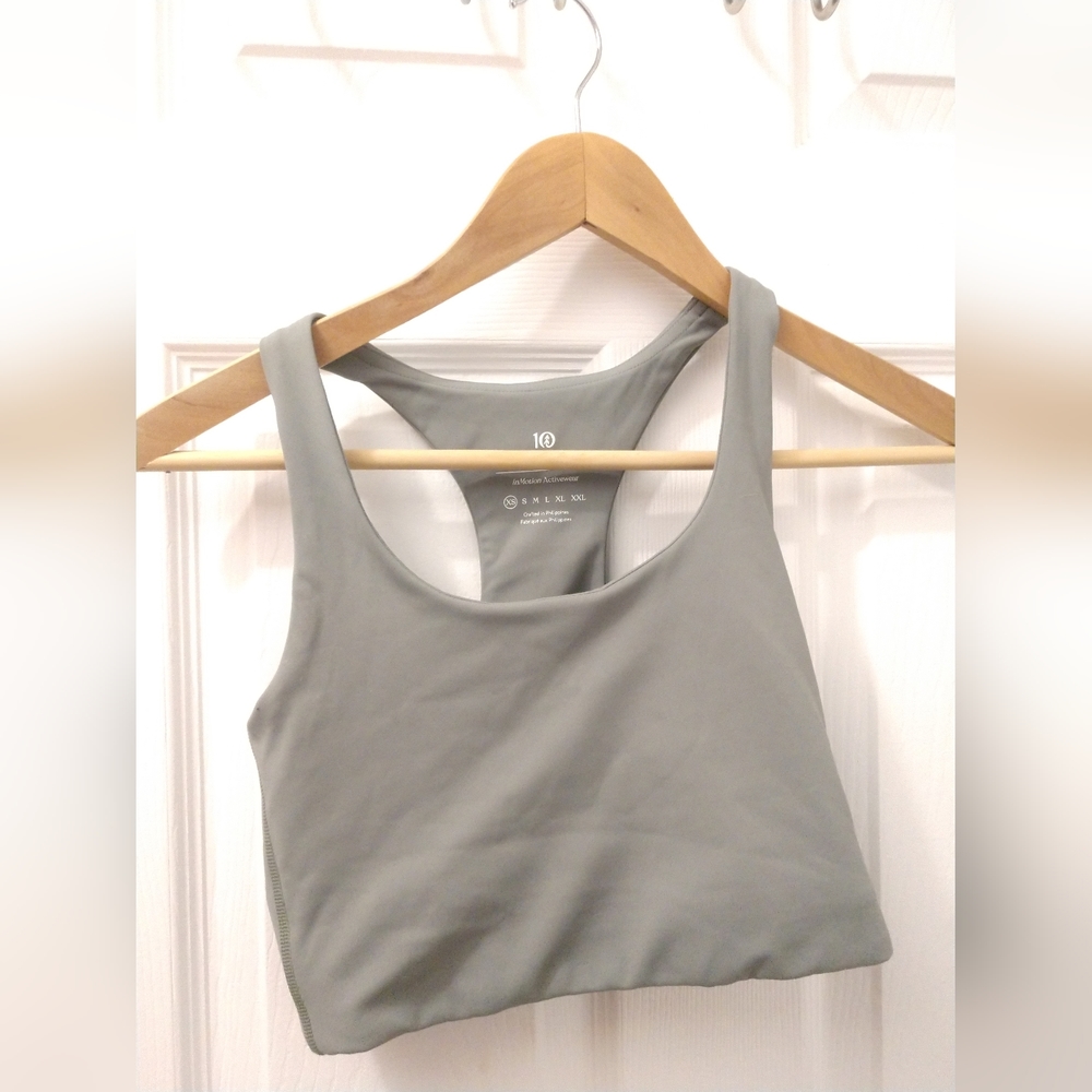Tentree xs in motion longline active bra olive green sports bra